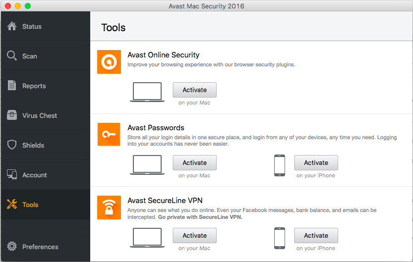 Avast Mac Security App