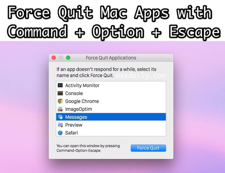Mac What If An App Wont Force Quit